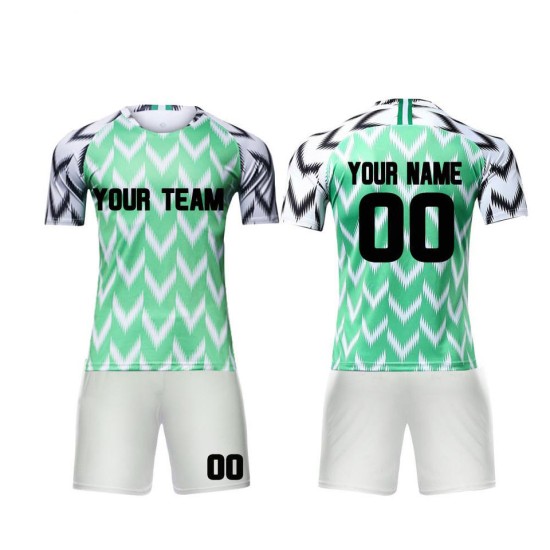 Custom-designed football club jerseys – French-style sublimation print, personalized for adults