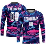 Wholesale custom-designed 100% polyester sublimation men’s long-sleeve football shirts