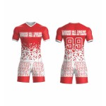 Factory-direct top-tier football kits – Thai-quality sublimation club training sets, red and black sportswear uniforms