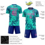 Pink-Royal Teal Custom Uniform Sublimation Jersey Soccer