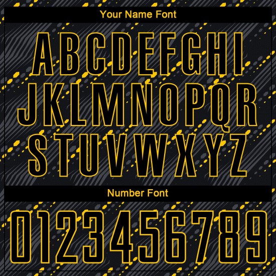 Black-Gold Black Soccer Custom Jersey Sublimation Uniform