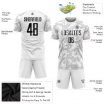 Sublimation White Black Soccer Uniform Jersey Custom