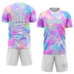 Tie Jersey Soccer Blue White-Light Sublimation Uniform Custom Dye