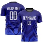 Uniform Jersey Custom Purple Sublimation Soccer White Royal-Navy Dark